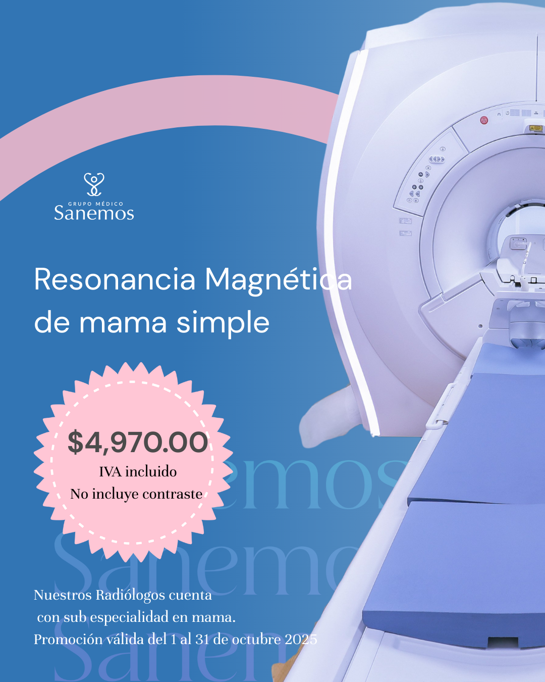 Promoción Resonancia magnética de mama